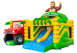 Castillo Hinchable Multiplay Doubleslide Safari Gorilla
