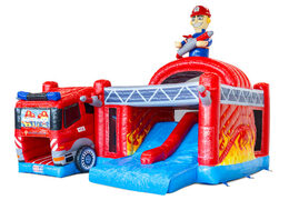 Castillo hinchable Multiplay Doubleslide de Bomberos