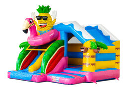 Castillo hinchable Slide Combo Doubleslide Hawaii Flamingo