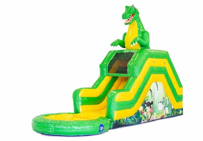 Venta de hinchables profesionales - Tobogán con piscina tema Dino de alta calidad