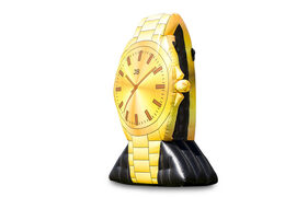 Reloj de oro objeto hinchable