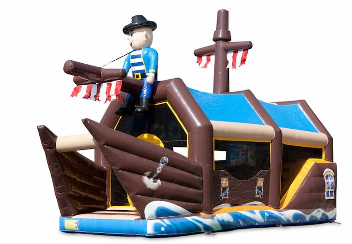 Venta de Castillo Hinchable Barco Pirata con Cañones de Bolas – Alta Calidad