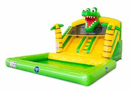 Castillo de agua con tobogán Splashy tema Cocodrilo