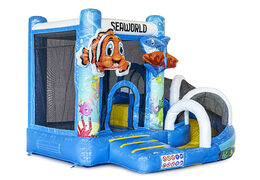 Castillo Hinchable de Mini con Tobogán - Mundo marino