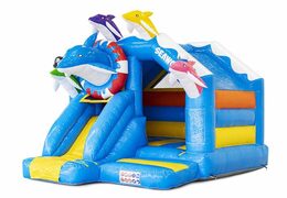 Slide Combo Delfín Castillo Hinchable
